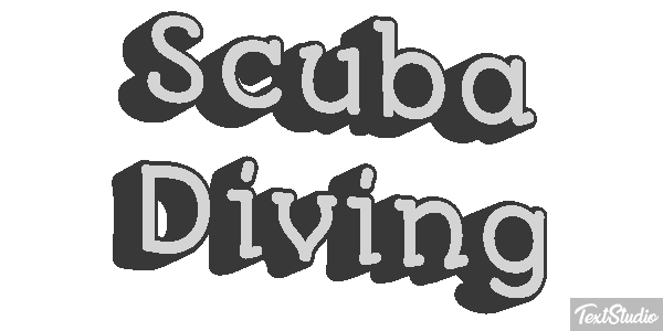 Scuba Diving Efecto de texto
