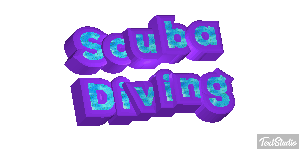 Scuba Diving Efecto de texto