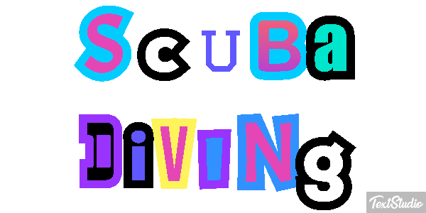 Scuba Diving Efecto de texto