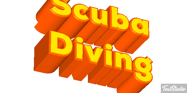 Scuba Diving Efecto de texto
