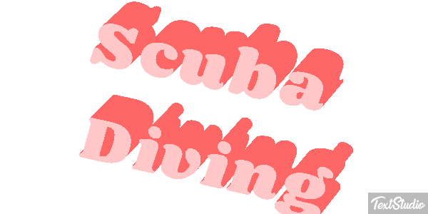 Scuba Diving Efecto de texto