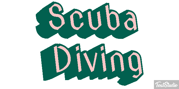 Scuba Diving Efecto de texto