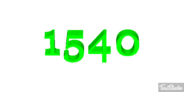 1540 Tekst effect