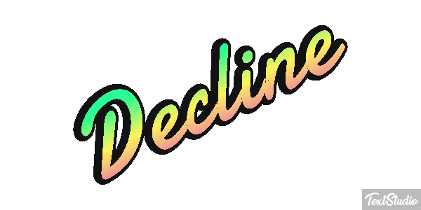 Decline Texteffekt