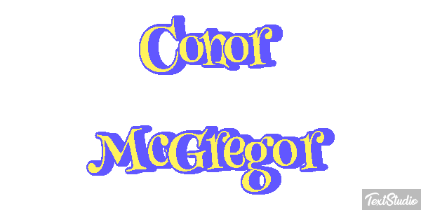 Conor McGregor Text effect