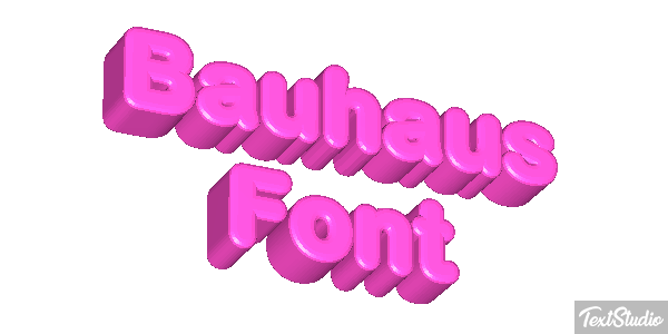Bauhaus Font Текстовый эффект