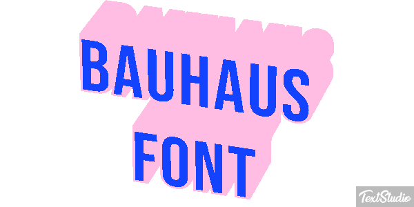Bauhaus Font Текстовый эффект