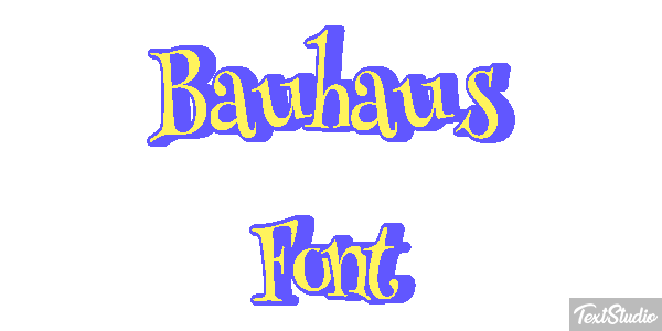 Bauhaus Font Текстовый эффект