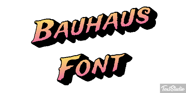 Bauhaus Font Текстовый эффект