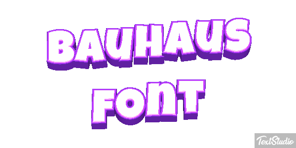Bauhaus Font Текстовый эффект