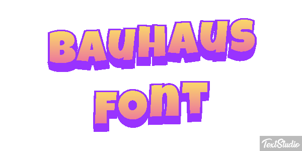 Bauhaus Font Текстовый эффект