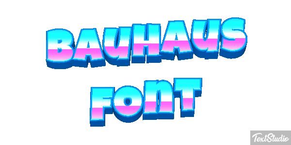 Bauhaus Font Текстовый эффект