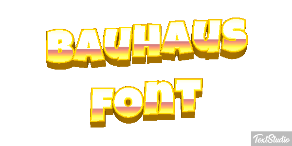 Bauhaus Font Текстовый эффект