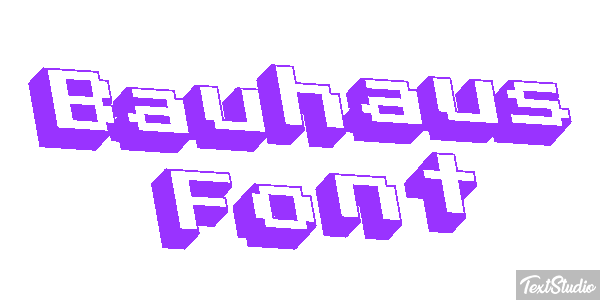 Bauhaus Font Текстовый эффект