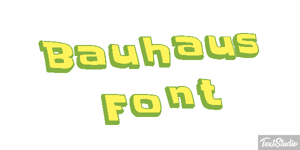 Bauhaus Font Текстовый эффект