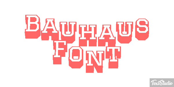 Bauhaus Font Текстовый эффект