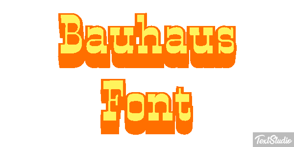 Bauhaus Font Текстовый эффект