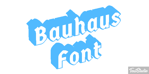 Bauhaus Font Текстовый эффект