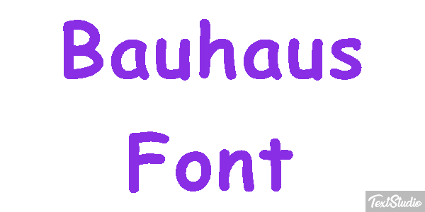 Bauhaus Font Текстовый эффект
