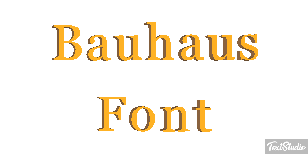 Bauhaus Font Текстовый эффект