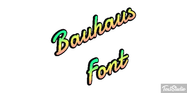 Bauhaus Font Текстовый эффект