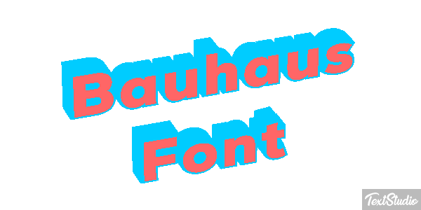 Bauhaus Font Текстовый эффект