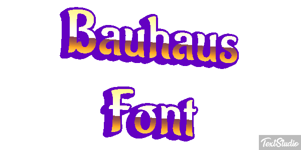 Bauhaus Font Текстовый эффект