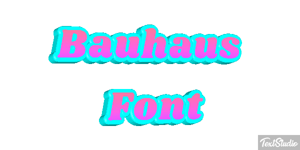 Bauhaus Font Текстовый эффект