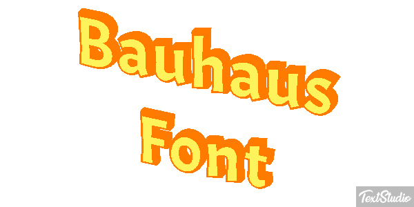 Bauhaus Font Текстовый эффект