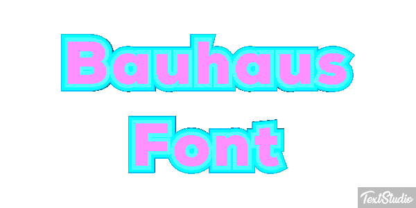 Bauhaus Font Текстовый эффект
