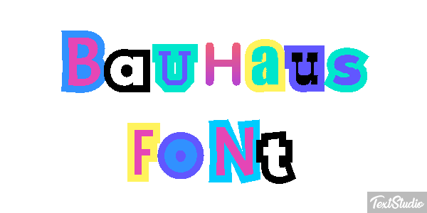 Bauhaus Font Текстовый эффект