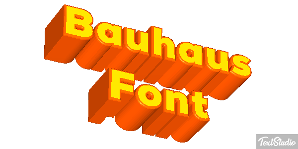 Bauhaus Font Текстовый эффект