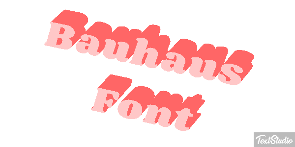 Bauhaus Font Текстовый эффект