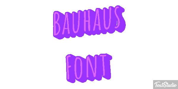 Bauhaus Font Текстовый эффект