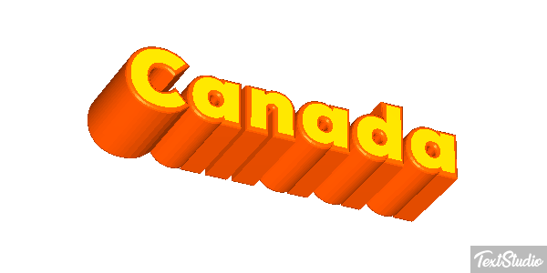 Canada テキスト効果