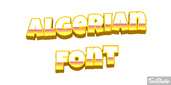 Algerian Font Effet de texte