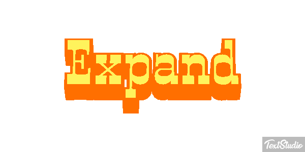 Expand Text effect