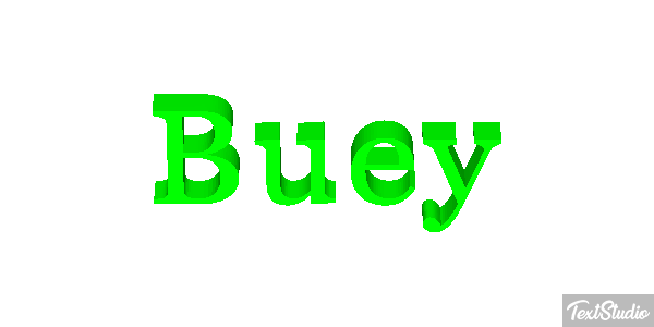 Buey Efecto de texto