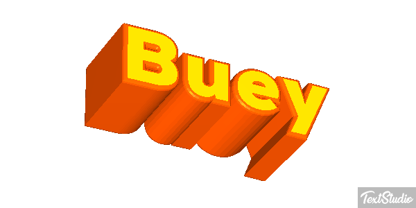 Buey Efecto de texto