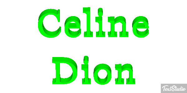 Celine Dion Efeito do texto