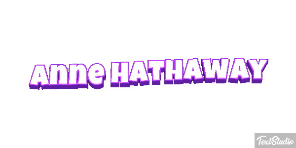 Anne Hathaway Texteffekt