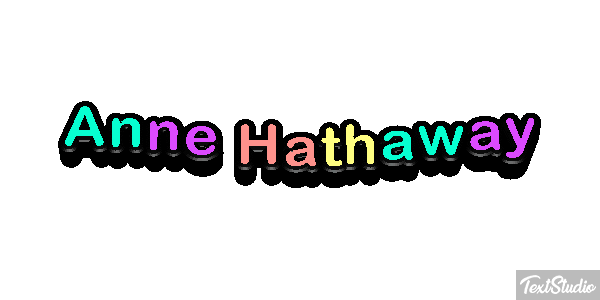 Anne Hathaway Texteffekt