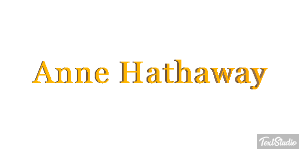 Anne Hathaway Texteffekt