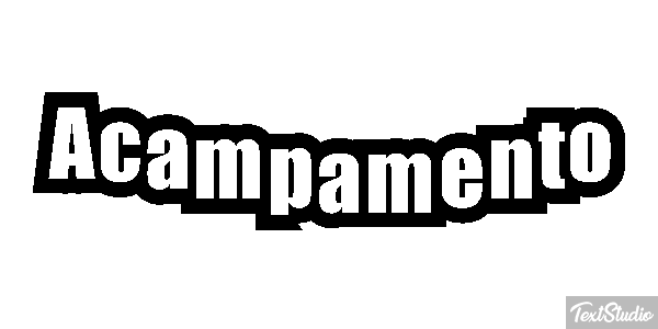 Acampamento Efeito do texto