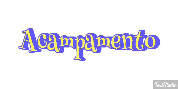 Acampamento Efeito do texto