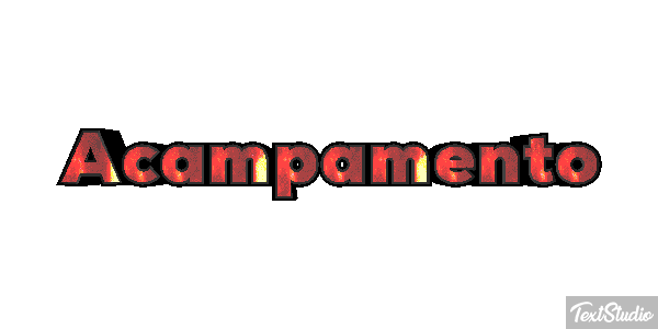 Acampamento Efeito do texto
