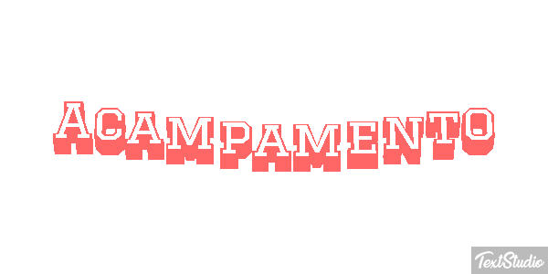 Acampamento Efeito do texto