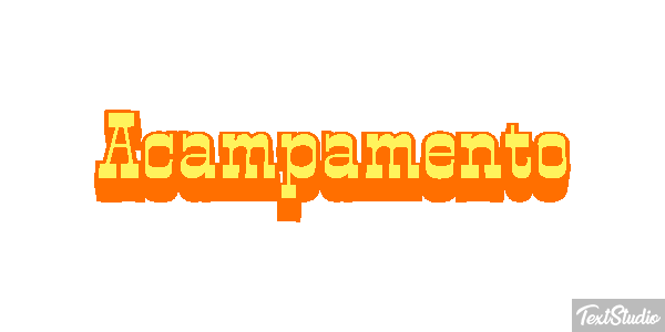 Acampamento Efeito do texto