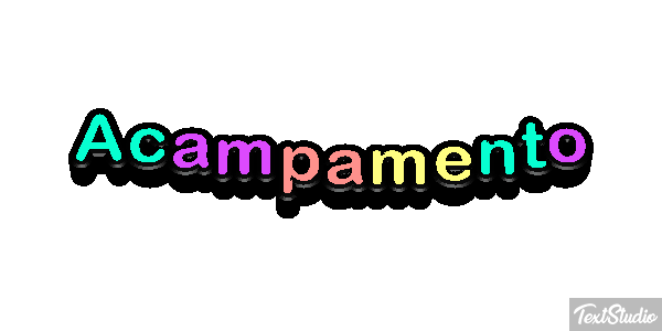 Acampamento Efeito do texto
