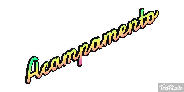 Acampamento Efeito do texto